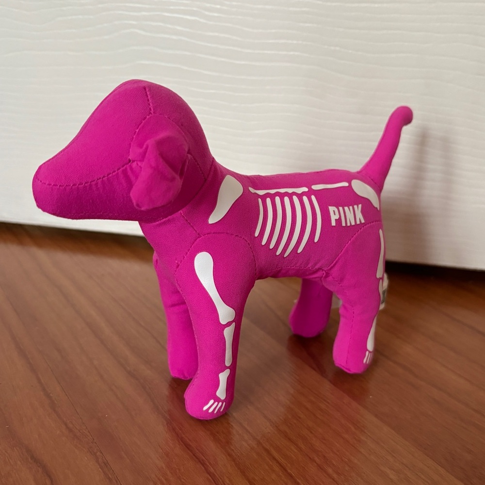 🎃PINK Skeleton-Print Dog Stuffed Animal👻